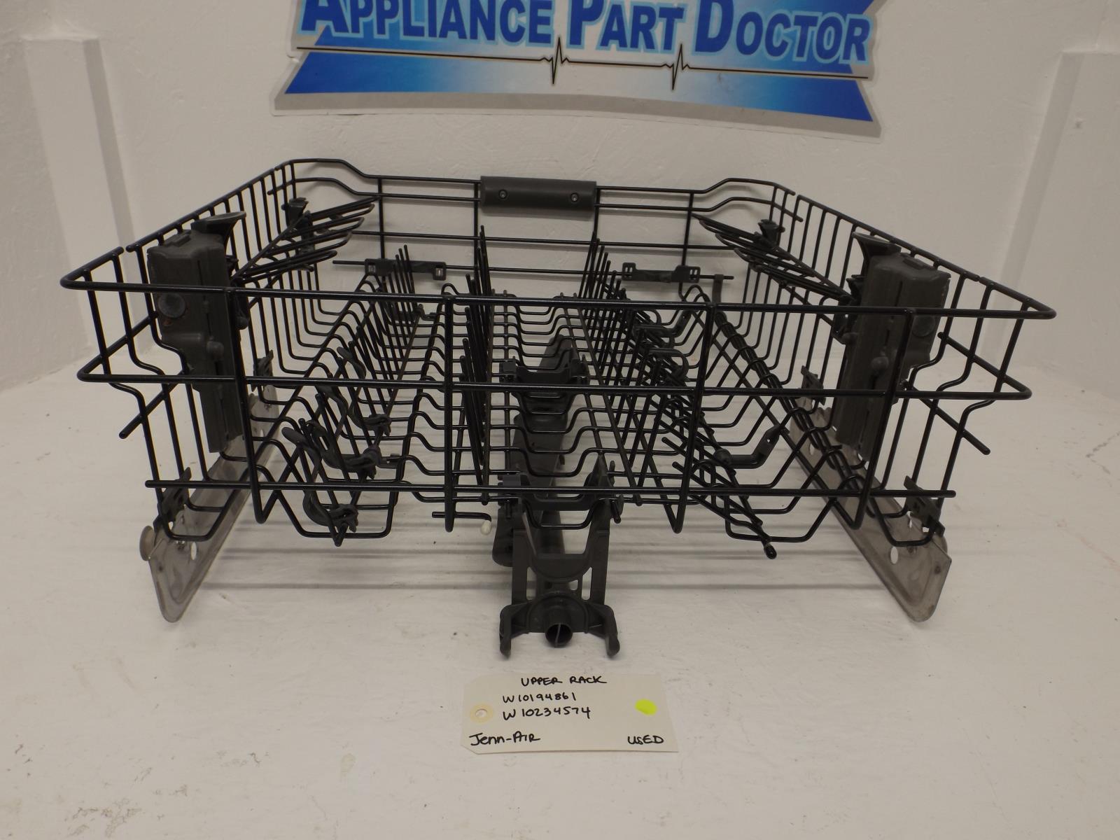 Jenn-Air Dishwasher W10194861 W10234574 Upper Rack Used Jenn-Air Dishwasher W10194861 W10234574 Upper Rack Used